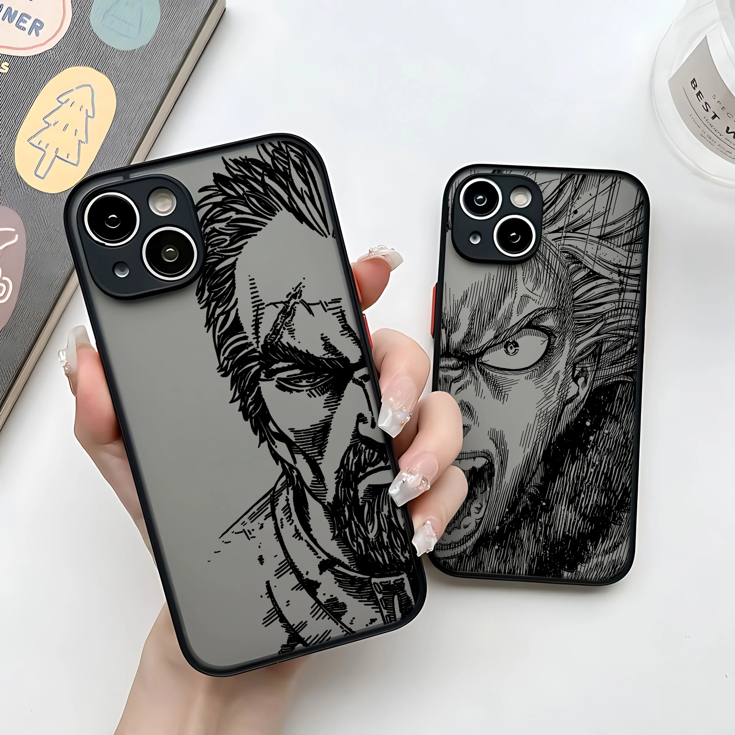 Vinland Saga Black Anime Phone Case For iPhone 15 14 13 12 11 Mini Pro Max X XR XSMax 7 8 Plus Matte Transparent Back Cover