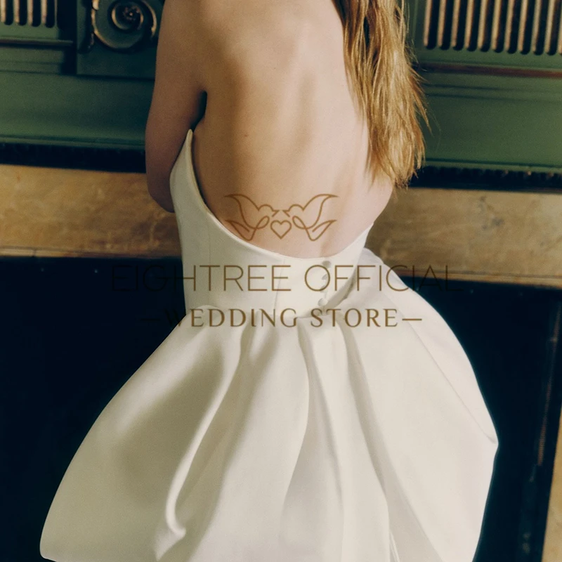 Eightree Sexy Mermaid Wedding Dresses Strapless Backless Button Bridal Dress Detachable Train 2026 Wedding Prom Gowns Customized