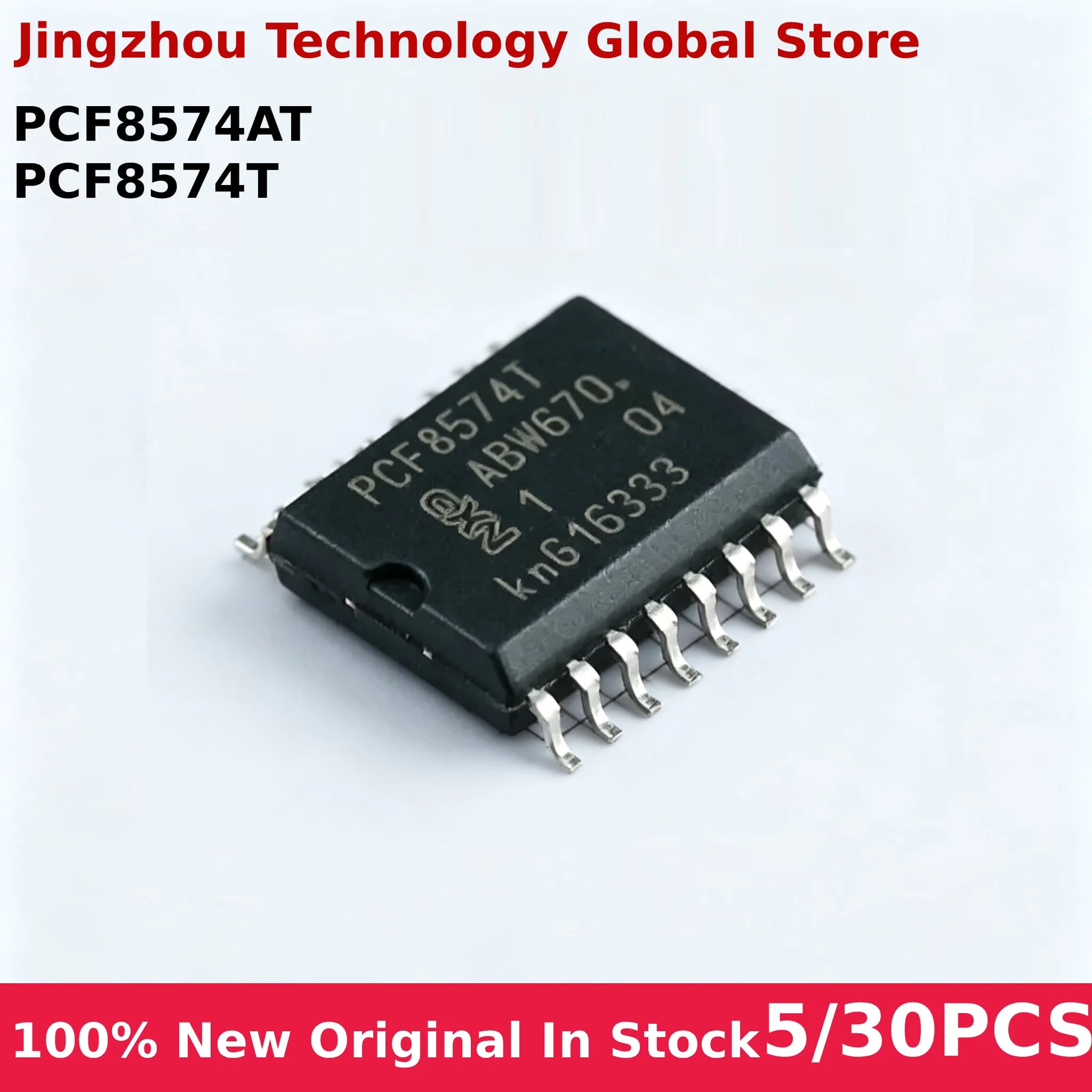 100% New 5/30PCS PCF8574AT PCF8574T PCF8574 SOP-16 IC Chip Wholesale