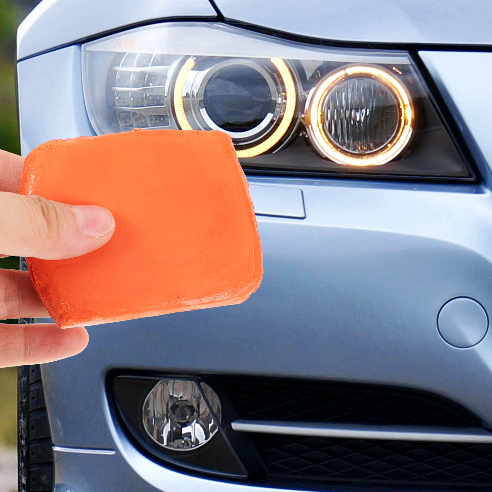 

Набор из 4 штук: Эффективная чистящая глина для детейлинга автомобиля (для кузова, колес, окон), безопасная, не повреждающая, улучшающая блеск, многоразовая, для автомобилей