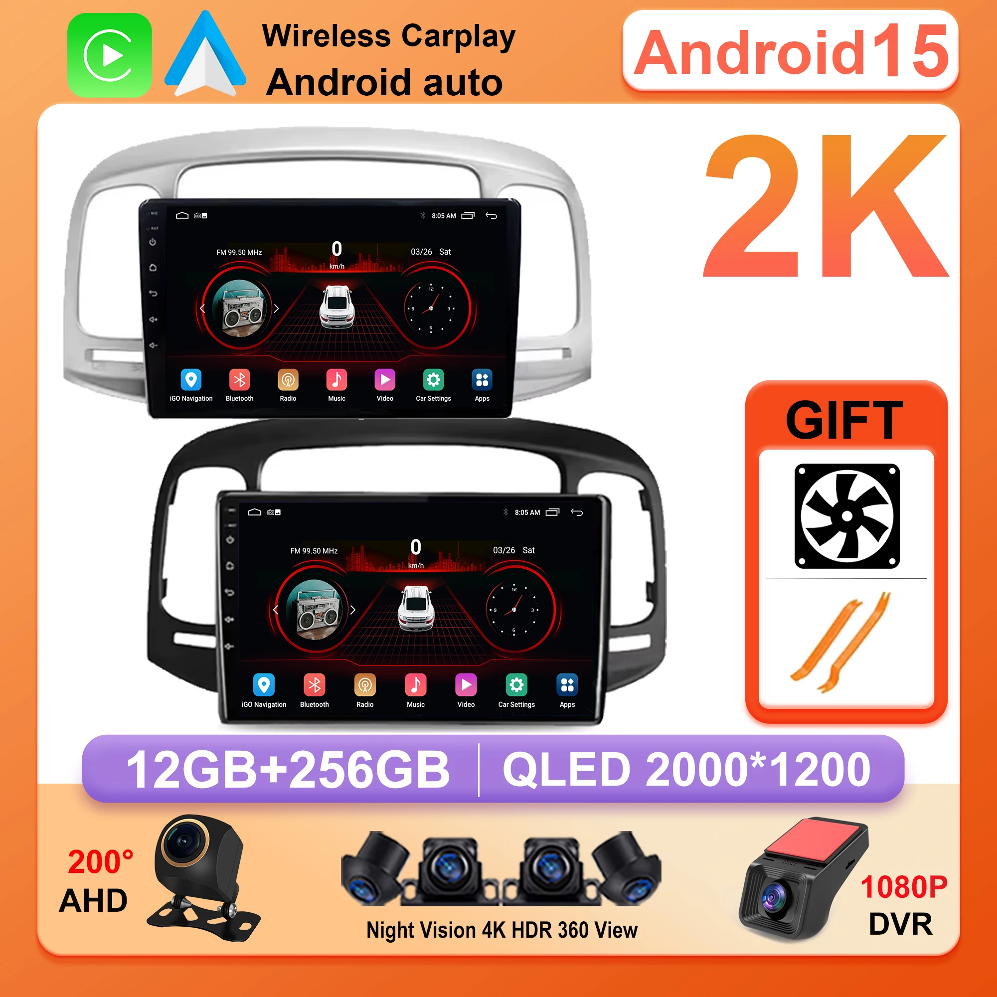 

Car Radio No 2din DVD Stereo GPS Multimedia For Hyundai Accent 3 2006 - 2011 Android 8 Core Player Auto Video Player Navigation