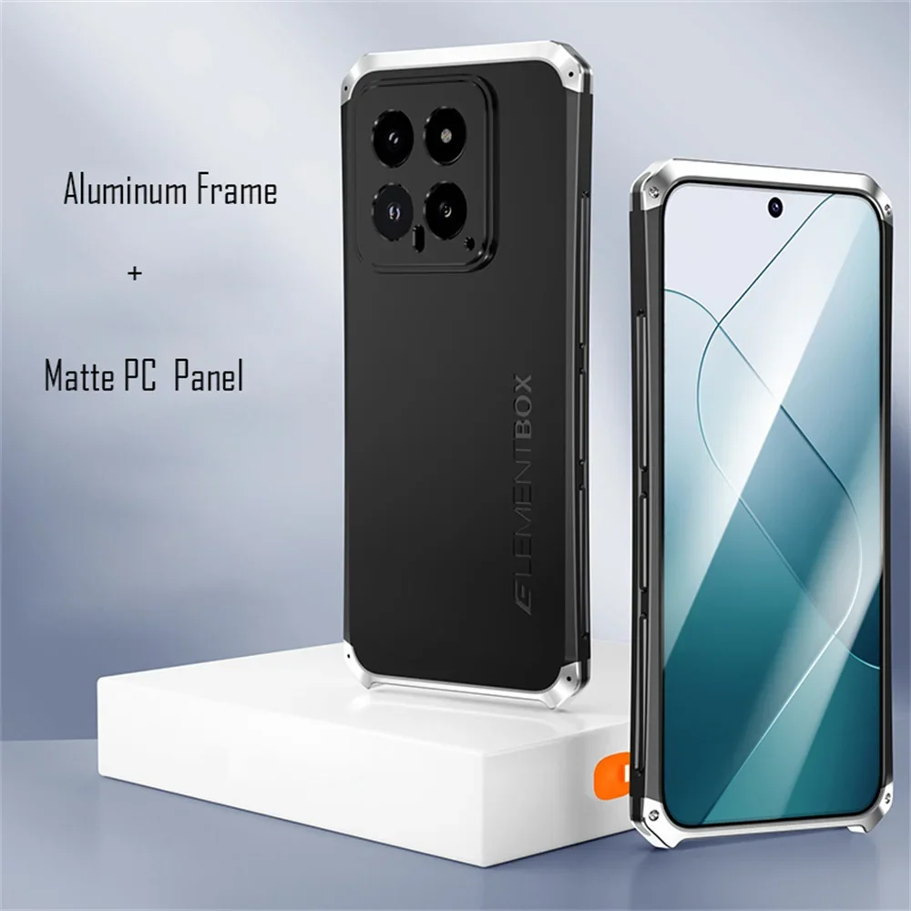 Luxury Aluminum Frame Metal Armor Case For Xiaomi 14 Case Shockproof Hard Cover Funda For Xiaomi 14 Pro Case Coque