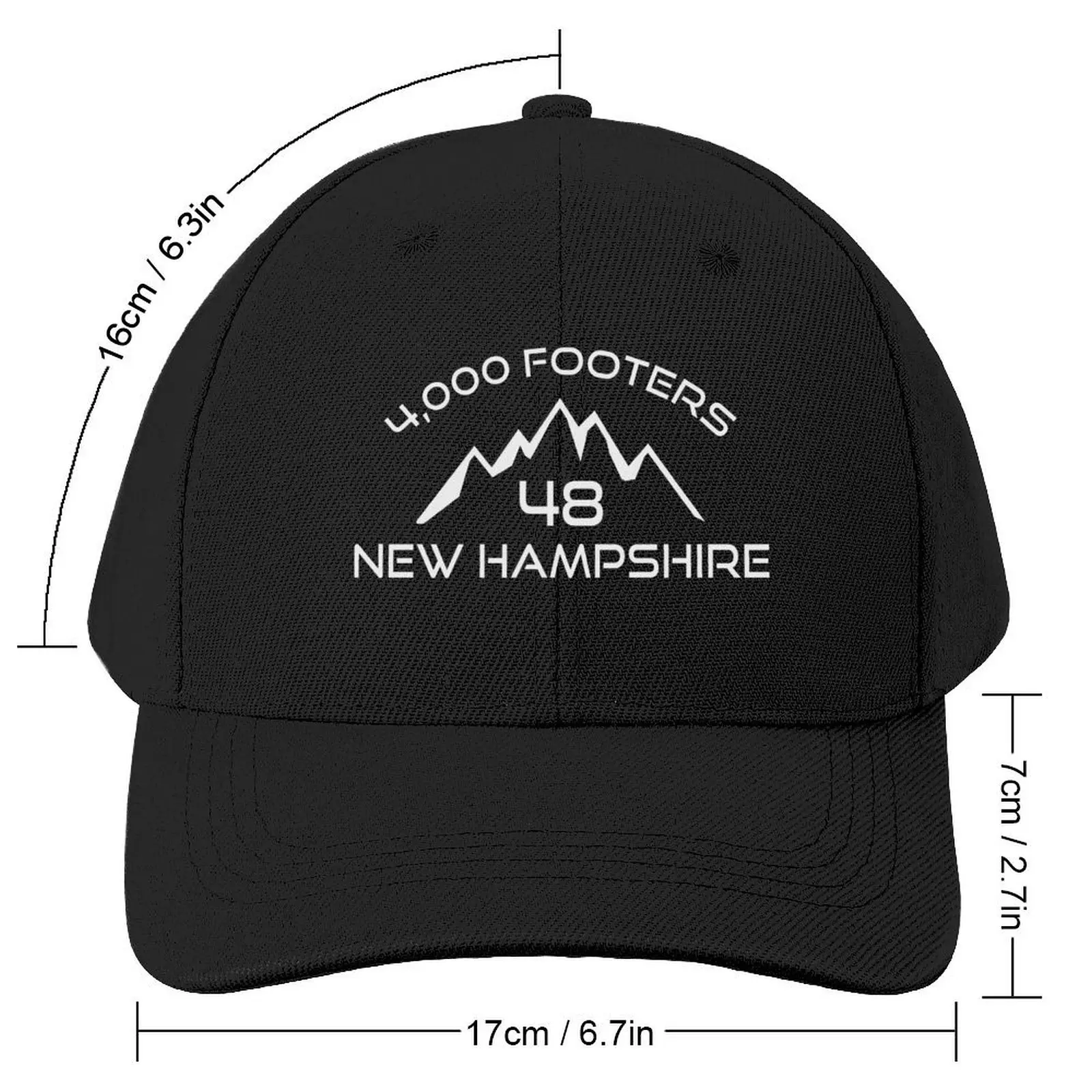 New Hampshire 4000 Footers Mountain Baseball Cap Luxury Cap Streetwear Men Hats Women's