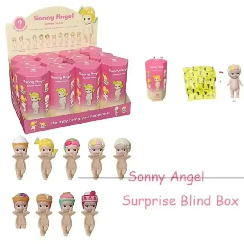 En Stock, periféricos de Sonny Angel, caja ciega, decoración de escritorio para teléfono móvil, adorno para coche, muñecas de Anime, serie de dulces, regalos de navidad, Juguetes