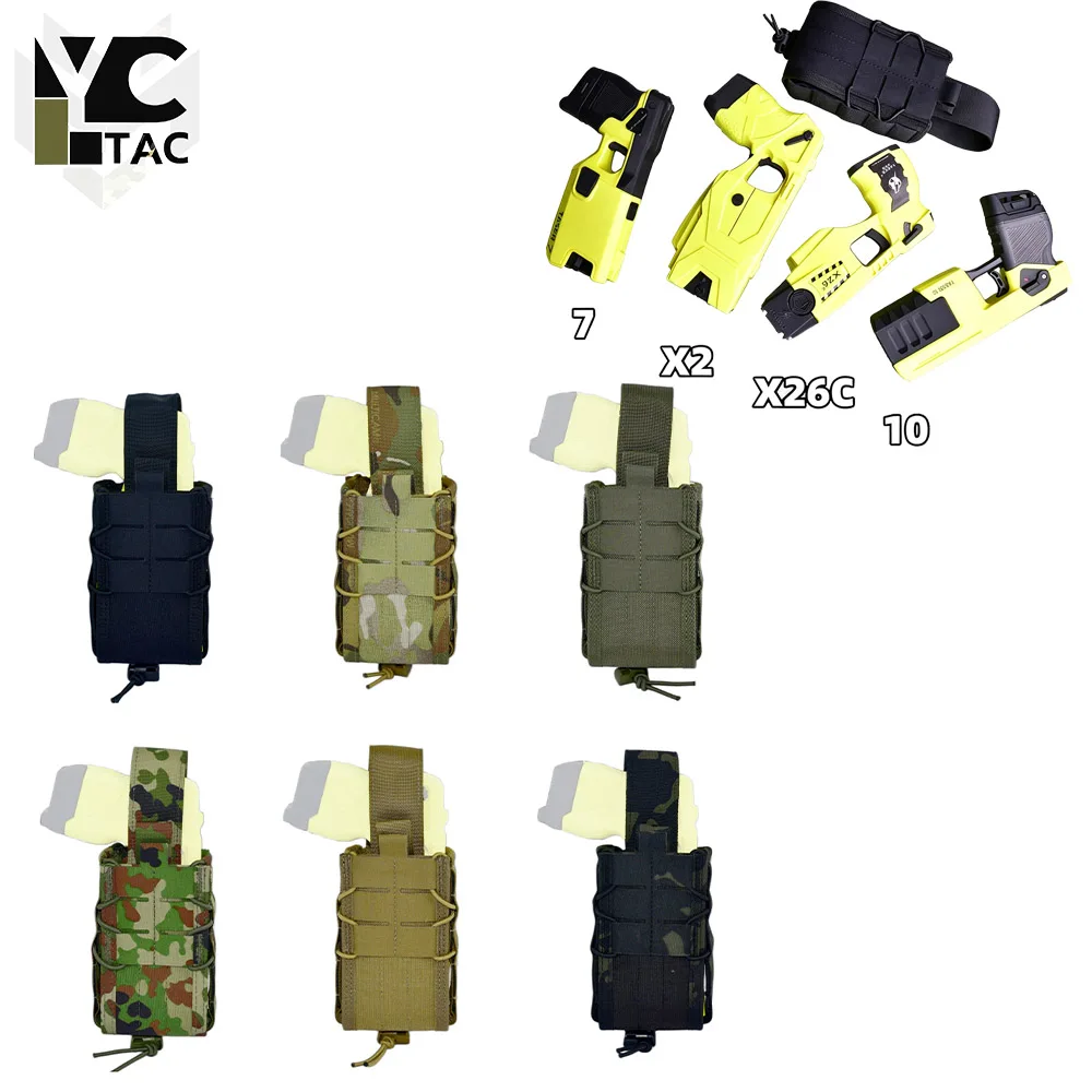 YCTSC Tactical Taser Holster Quick-Draw Taser Holster Shooting Training Storage Pouch for Multi-Model Compatible X26C X2 10 7