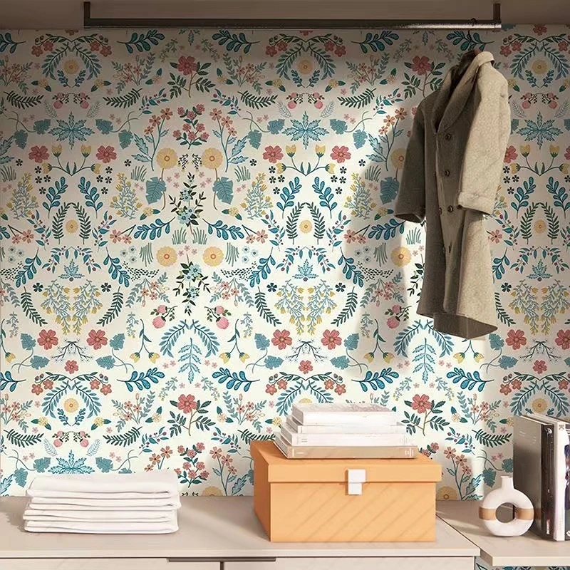 Floral Peel and Stick Wallpaper Vinyl Wallpaper Watercolor Flower Peel and Stick Wallpaper for Kitchen Cabinet Furniture