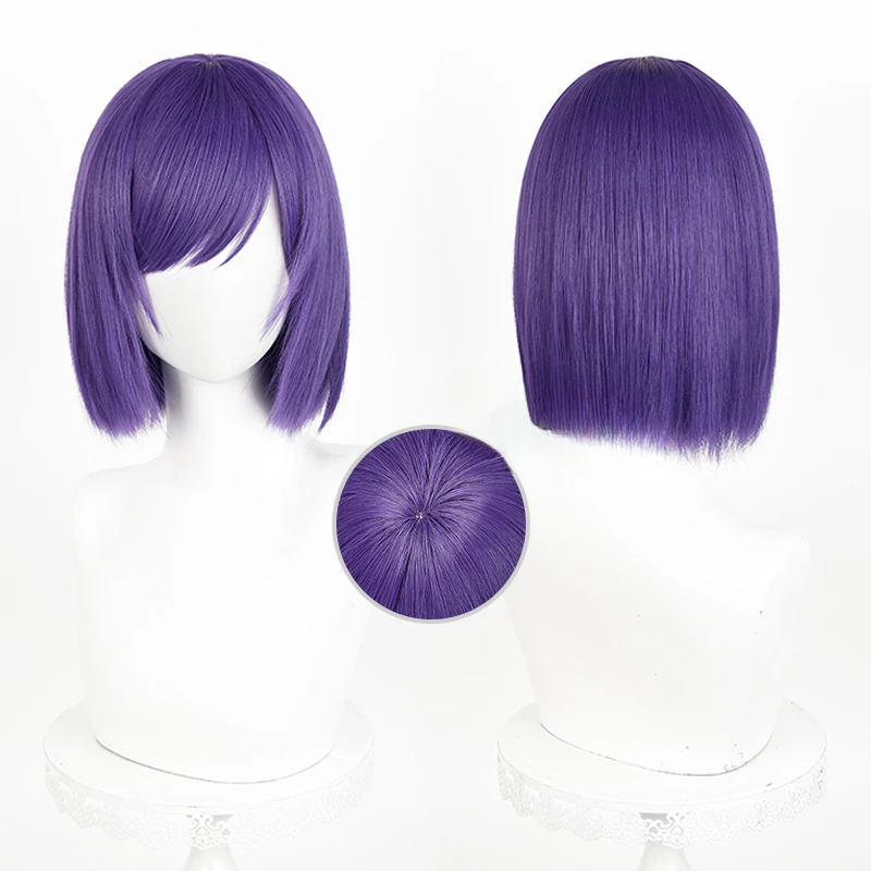 

Anime BLUE LOCK Mikage Reo Cosplay Party Purple Short Hair Wig Artificial Scalp High Temperature Matte Silk Halloween Xmas Gift