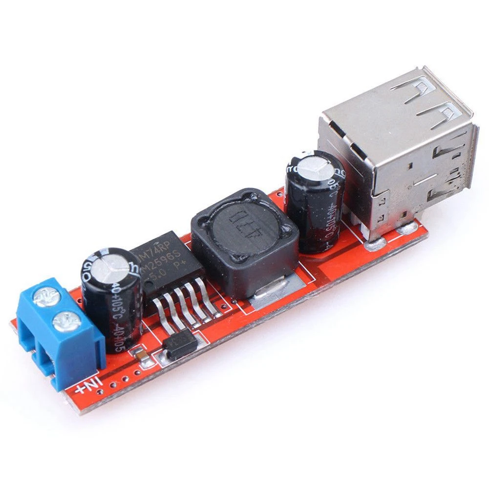 Dual USB 9V/12V/24V/36V to 5V Converter DC-DC 3A Step Down Power Module