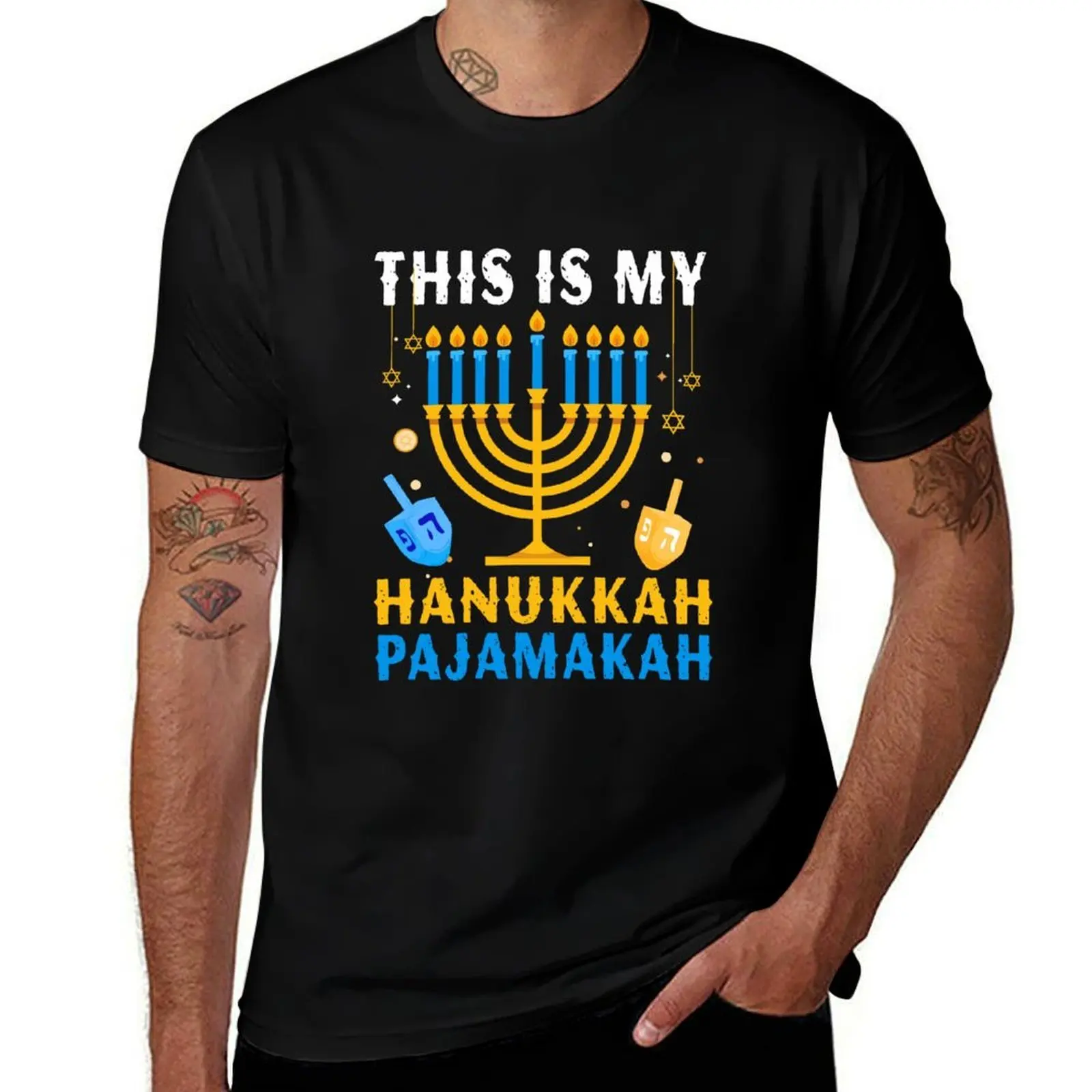 

T-Shirt shirts Pajamakah luxury Chanukah t quality Is for brand This man Menorah Pajamas high t shirt man My Hanukkah