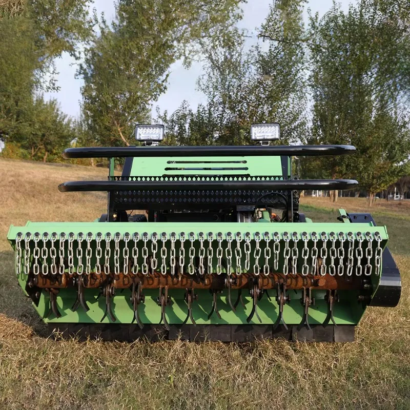 High Efficiency 80cm 100cm 120cm Flail  Lawn Mower All Terrain Rubber Track Diesel Lawn Mower for Farm Orchard Hillside