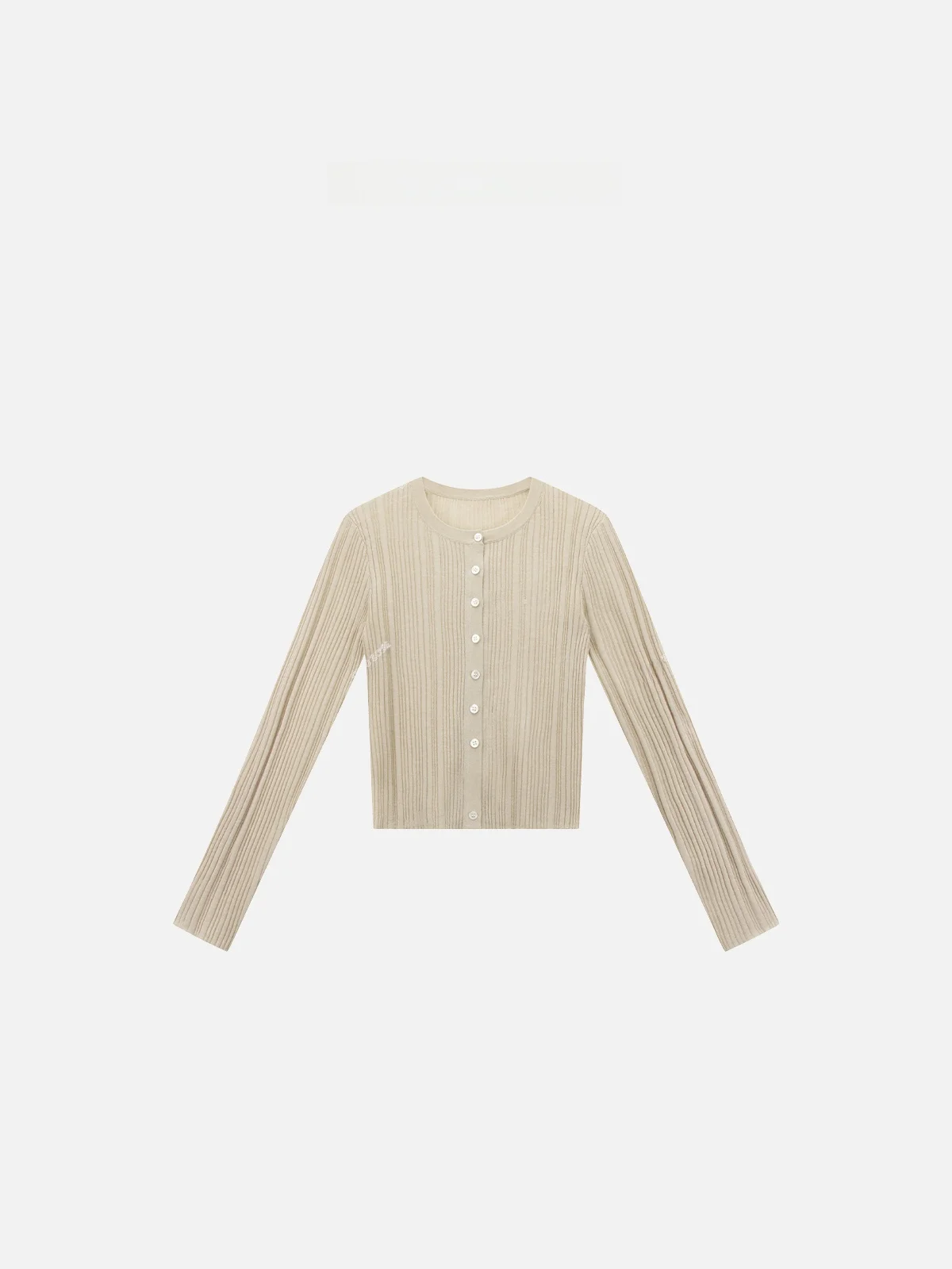 

Женский вязаный кардиган Zone Simple с вертикальными полосками, круглым вырезом, на одной пуговице, однотонный, для повседневной носки, верхняя одежда