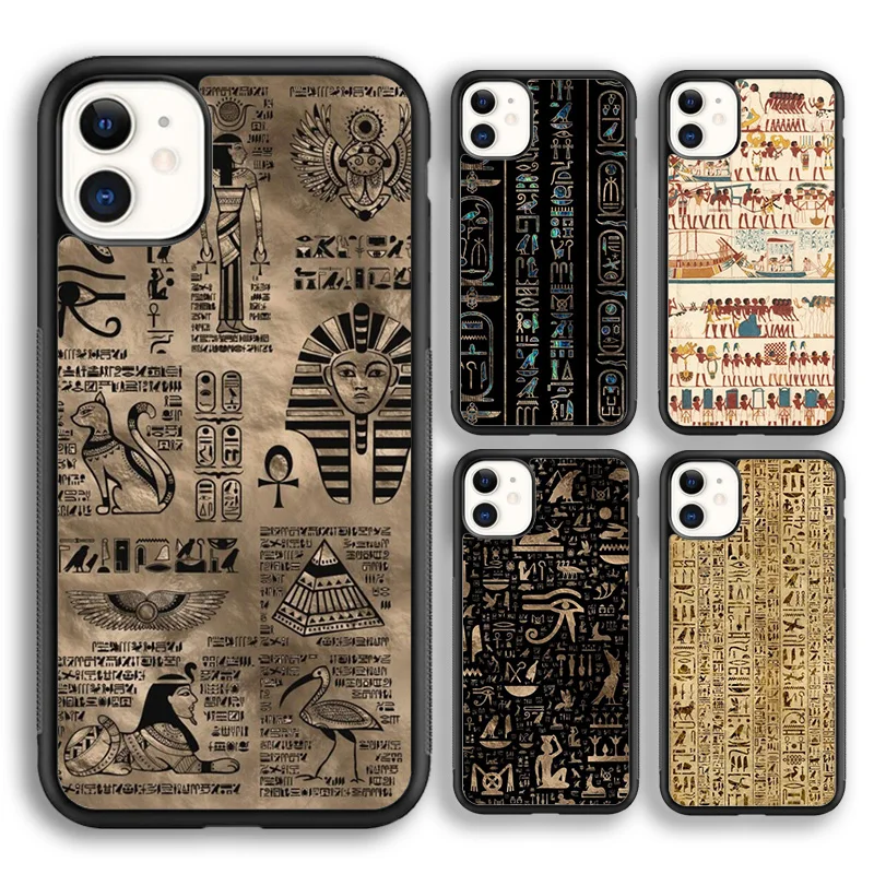 MaiYaCa Ancient Egyptian Hieroglyphic Phone Case Cover For iPhone 16 15 SE2020 6 7 8 plus 11 12 mini 13 14 pro max  coque