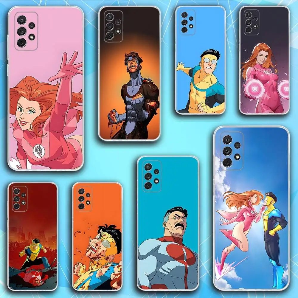

Animation I-Invincible Phone Case For Samsung S30,23,21,22,20, FE lite,S10,9,8,7 PIus Note20ultra Soft Transparent