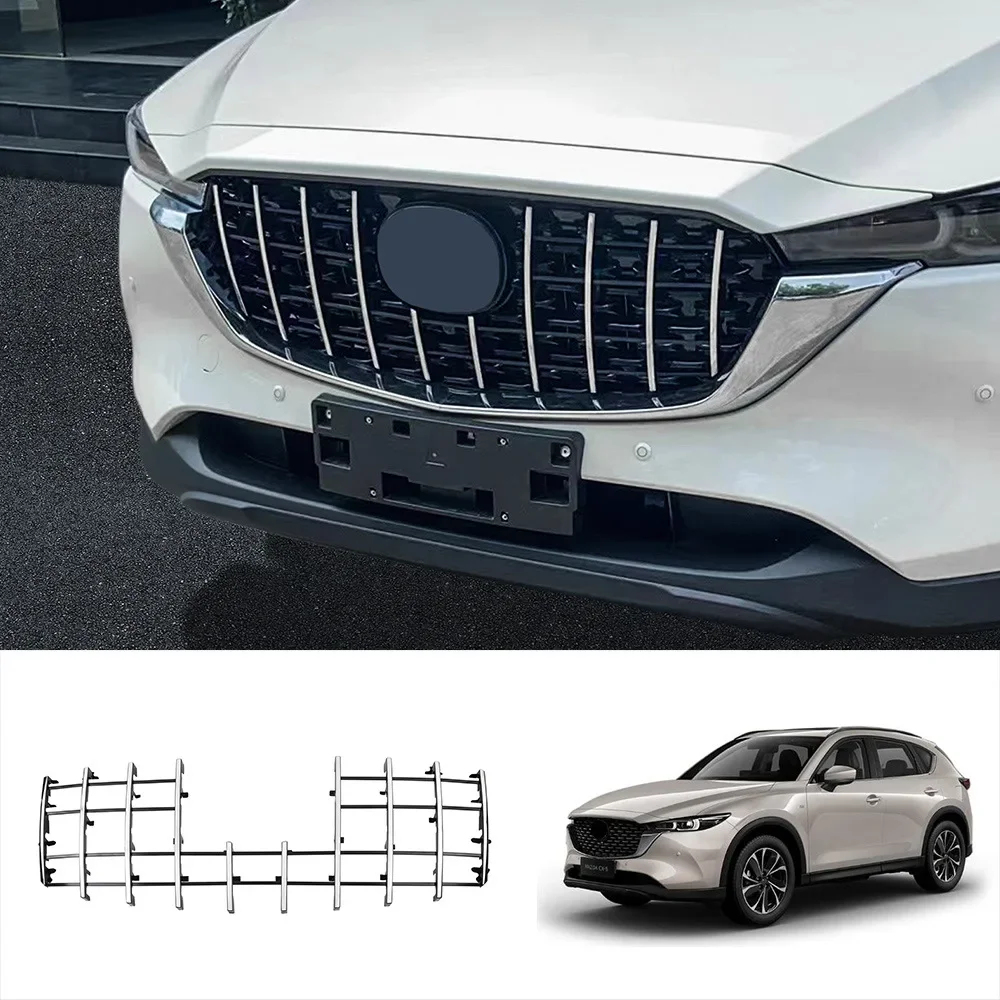 For Mazda CX-5 CX5 2022 2023 ABS Chrome Front Grille Around Trim Racing Grills Trim Car Covers car-styling Car Accessories