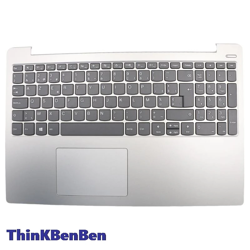 BE Belgian Platinum Grey Keyboard Upper Case Palmrest Shell Cover For Lenovo Ideapad 330S 15 15IKB 15AST 15ARR 5CB0R07353