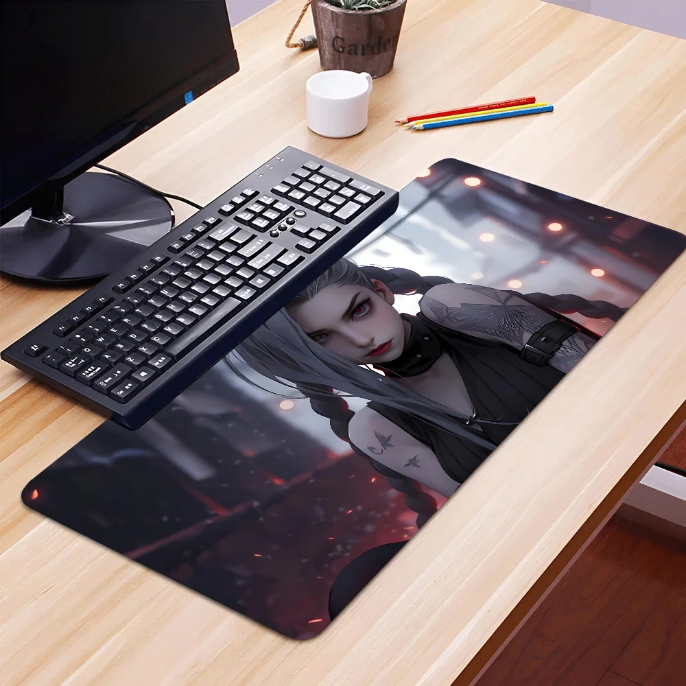 hot illustrator Namakxin Art Girl Non-slip Mouse Pad Suitable For Office Computers Laptops E-sports Game Desk Mats XXL Keyboard