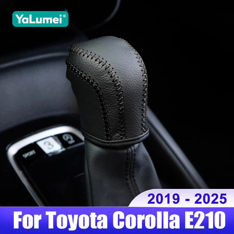 

For Toyota Corolla E210 2019 2020 2021 2022 2023 2024 2025 Hybrid Leather Car Gear Shift Knob Gear Head Cover Accessories
