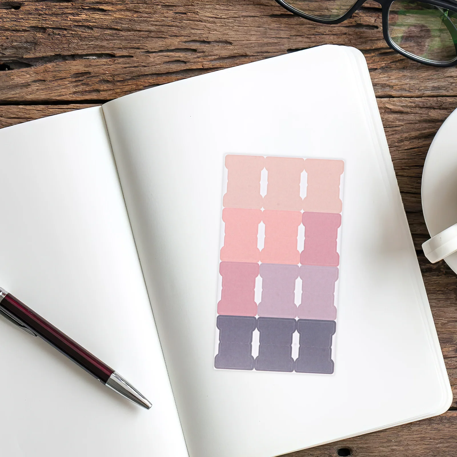 

5 Pcs Index Label Colorful Stickers Blank Monthly Tabs Flags Self-adhesive Book Annotation Calendar