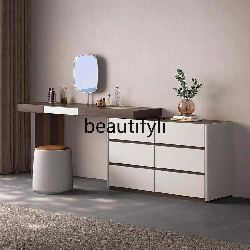 

High-end dresser storage cabinet integrated modern simple bedroom end corner solid wood