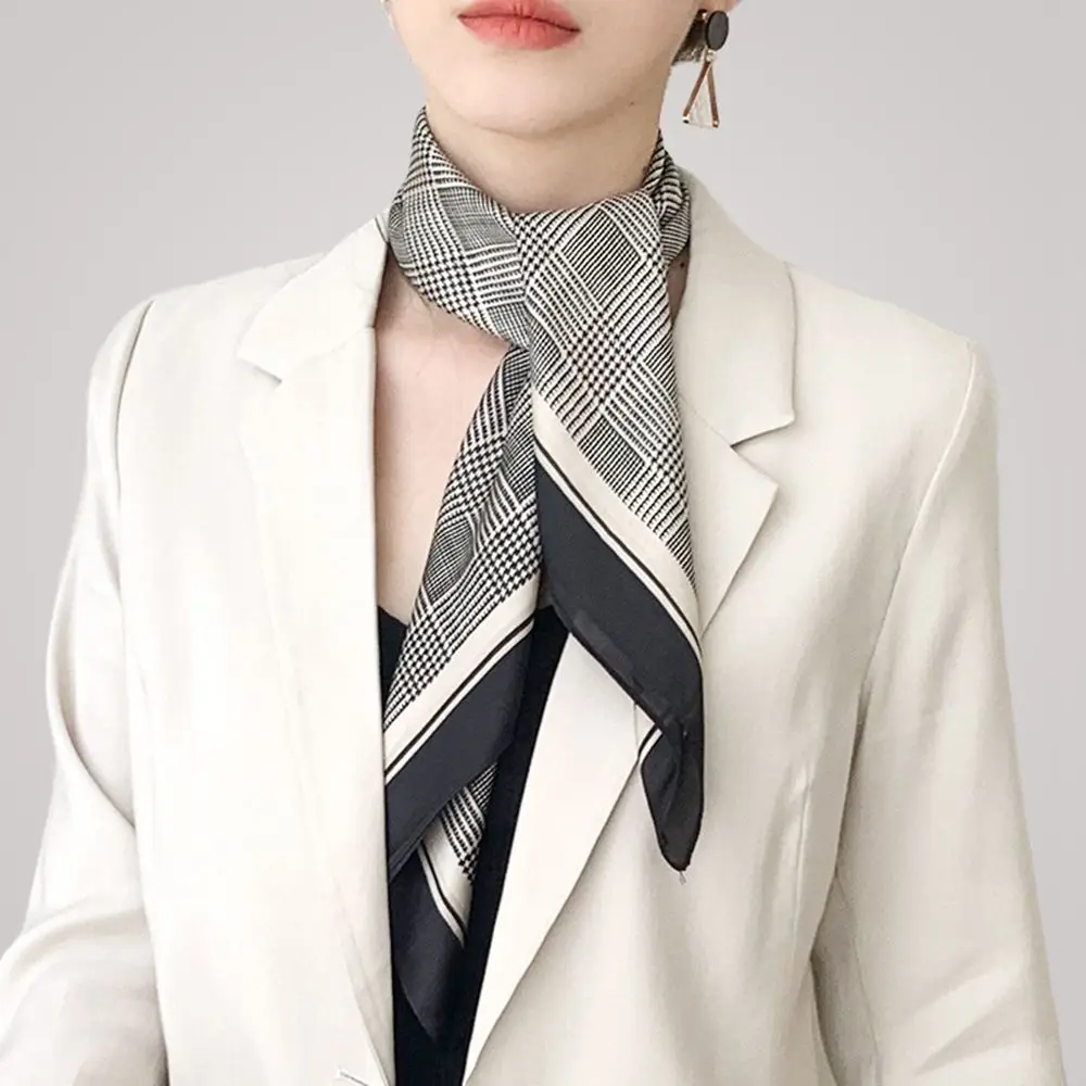 Wraps Large Square Scarf Collocation Clothing Accessories French Printed Scarf Female Shawl Korean Style Scarves Silk Scarf