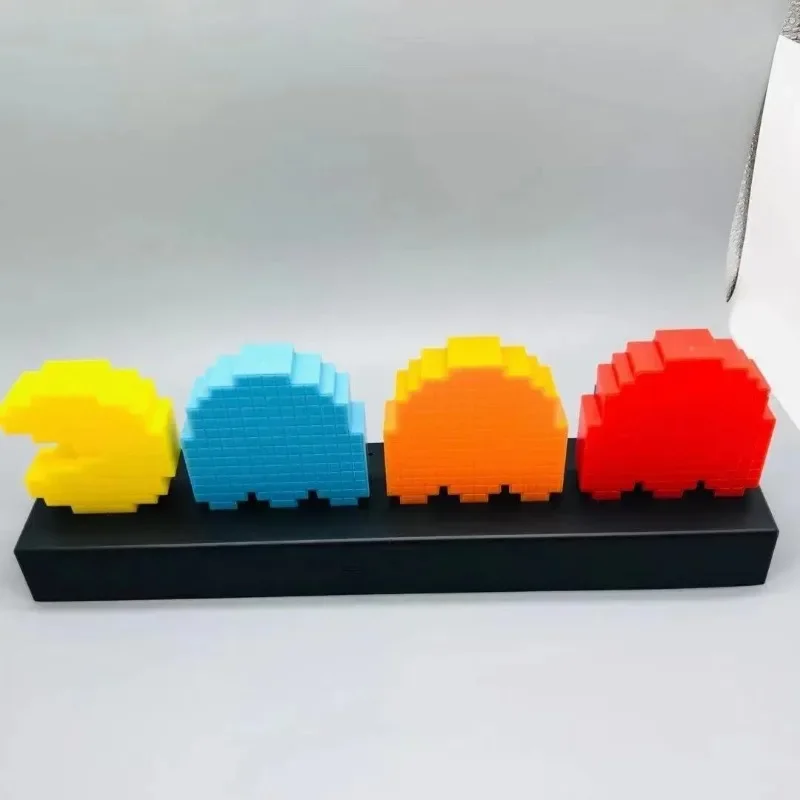 لعبة ماريوس لطيف أضواء ليلية ثلاثية الأبعاد ملونة باك مان الشكل بكسل Led علامة استفهام ضوء جو مصباح هدية عيد ميلاد