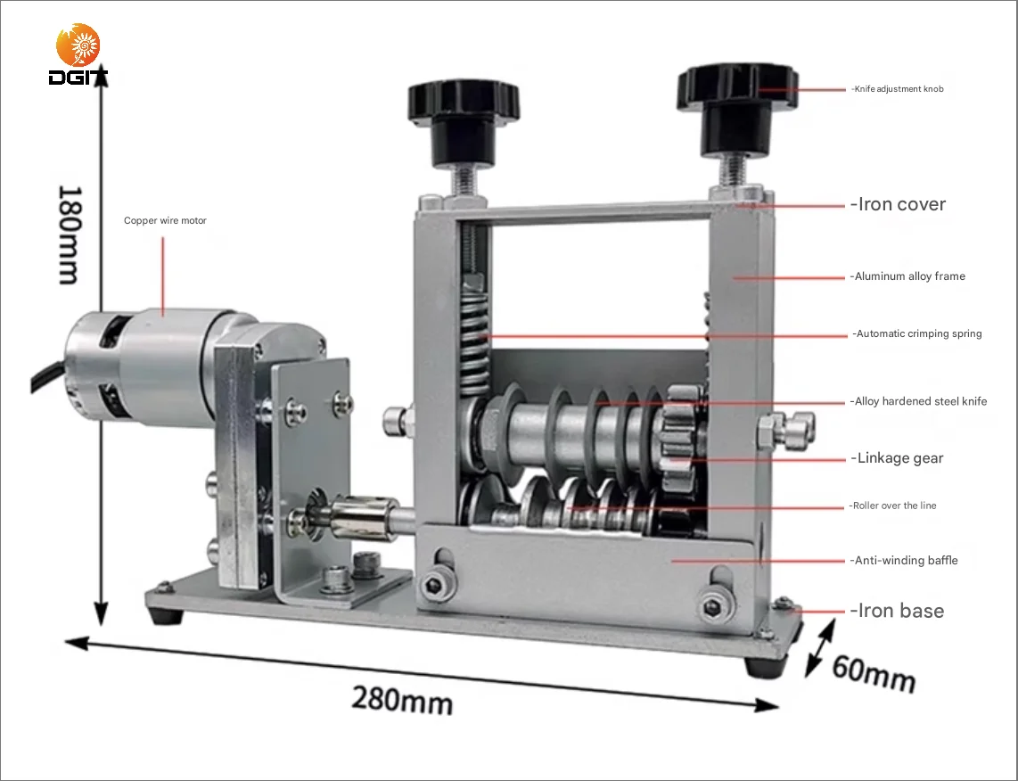 Máquina peladora de cables con manivela manual, pelado de cables manual, taladro fácil, de cobre, eléctrico y pelado