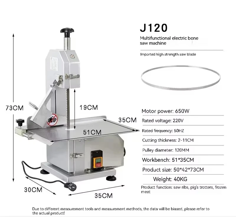 Electric Bone Saw Cutting Machine Commercial Food Processor Commercial Desktop Cutter Small Meat Grinder Meat Cutting Machine