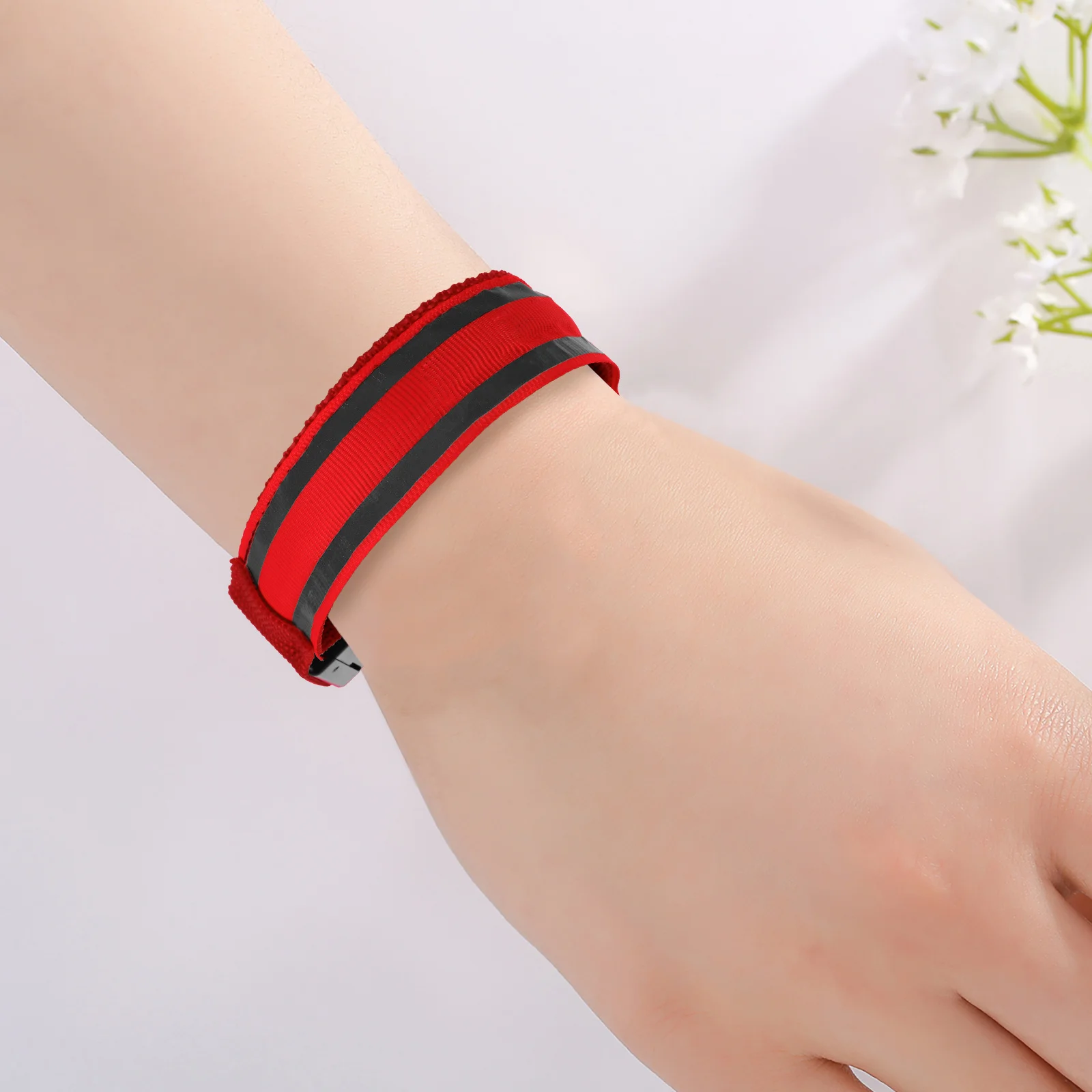 Brazalete Led fluorescente con luz de señal luminosa para correr, ciclismo, deportes al aire libre, equipo de seguridad reflectante, 2 uds.