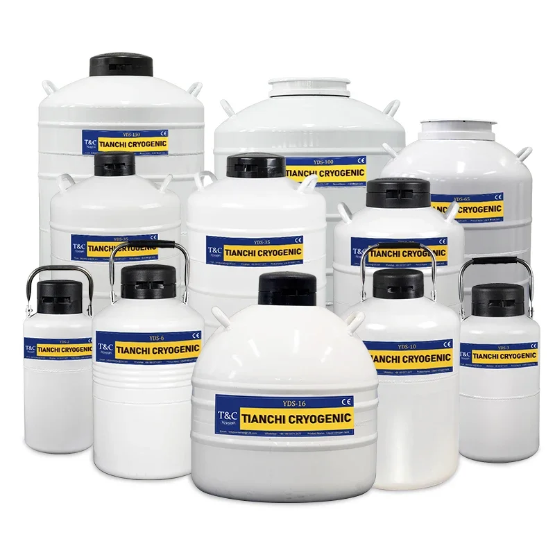 Liquid Nitrogen Semen Dewar 30-175L Aluminum Vacuum Tanks 50L Liquid Nitrogen Container