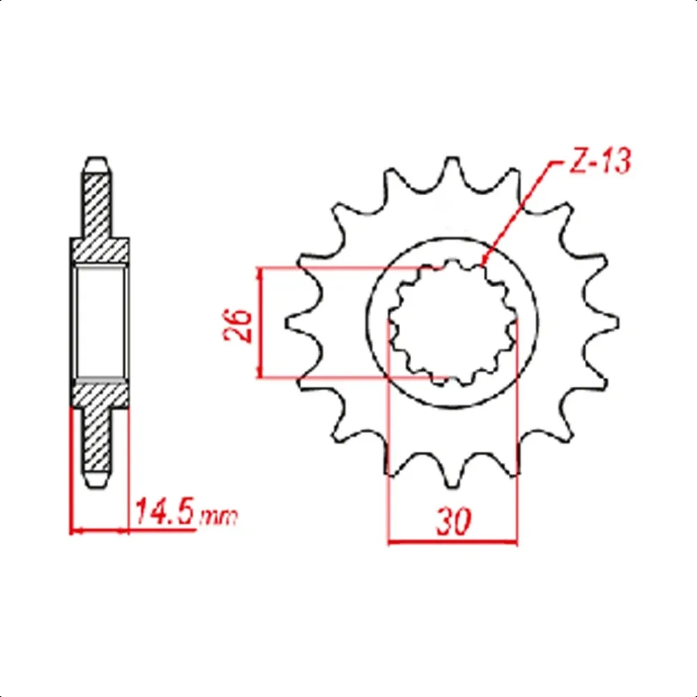 525 17T Front Sprocket Gear Wheel Cam For Honda CB1000 CB1000RA Black Edition ABS 2018-2021 2022 CB 1000 CB1000R