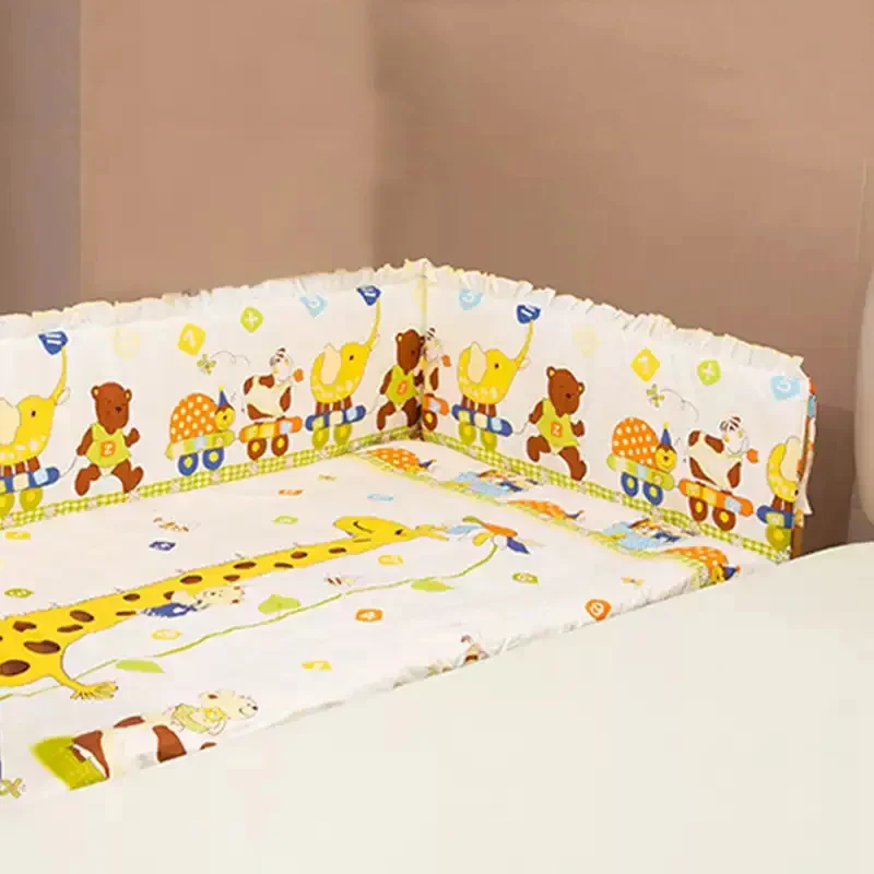 Four Seasons Universal Crib Surround Pure Cotton Baby Crib Surround Cartoon Bed Circumference Thickened Heighten Crib Surround