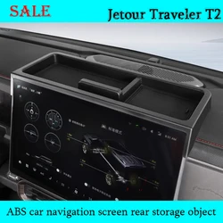 Fit for JETOUR Traveler T2 2023-2026 Car Navigation Screen Rear Storage Box Modified ABS Automotive interior storage accessories