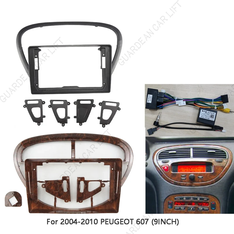 

9-дюймовый автомобильный радиоприемник Android для 2004-2010 PEUGEOT 607, стереоплеер, 2DIN, головное устройство, панель приборной панели, установка, отделка