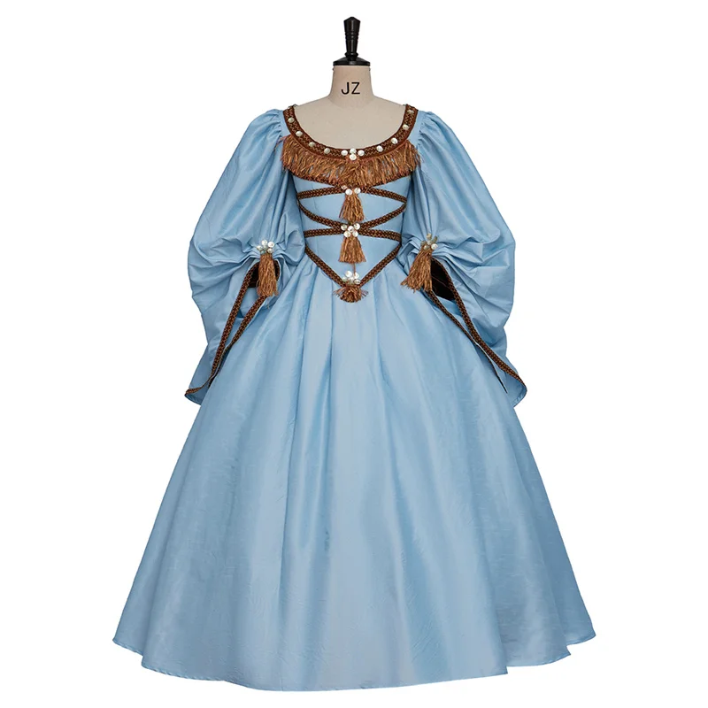 Movie Peau D'ane Princess Cosplay Costume Donkey Skin Blue Royal Rococo Baroque Party Ball Gown Custom Made