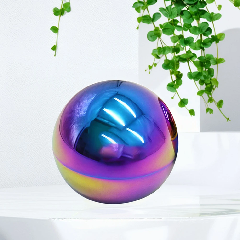 

2pcs Mirror Gazing Globe Stainless Steel Decorative Ball Garden Lawn Ornament Outdoor Reflective Sphere Metal Art Globe For Home
