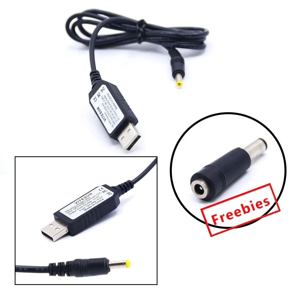 

QC 3.0 Adjustable Voltage Step Up 4.0x1.7mm 5V-12V USB Cable Power Boost Line For WiFi Router LED Strip 12V Device