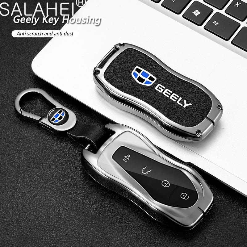 Car Key Cover Case Shell Fob For Geely Atlas Pro Boyue Pro Tugella Azkarra FY11 New Emgrand GS X6 SUV EC7 Keychain Accessories