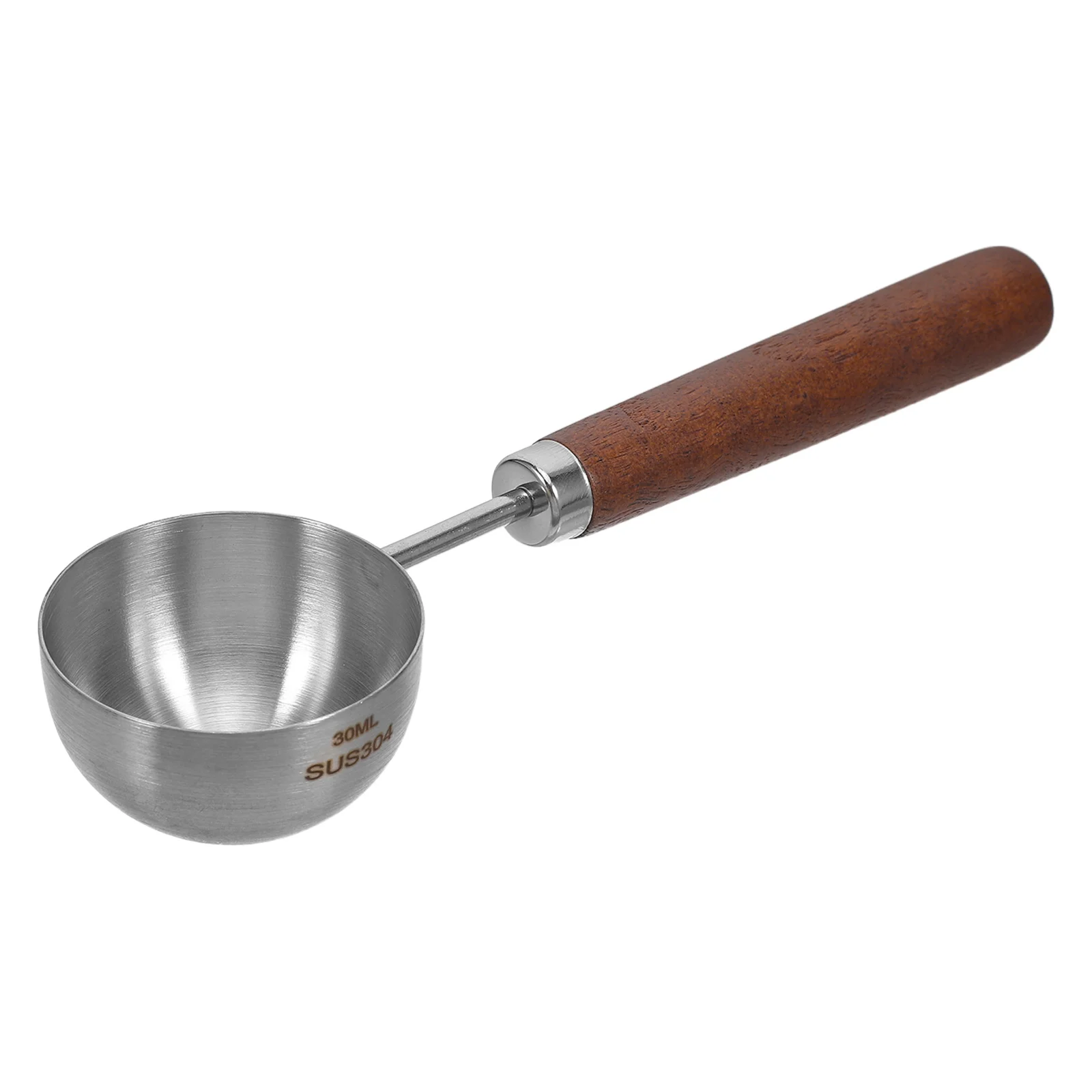 

Coffee Measuring Spoon 30Ml Capacity Stainless Steel Head Wood Handle Brew Tool for Home Coffee Shop Espresso Making Daily Use