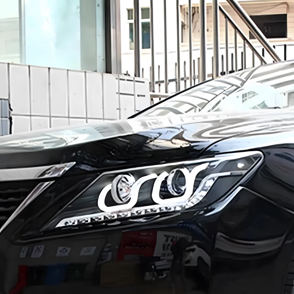 

Автомобильные передние фонари в сборе для Toyota Camry 2012-2014, 7-я светодиодная автоматическая фара, обновленная двойная U-образная линза проектора, аксессуары