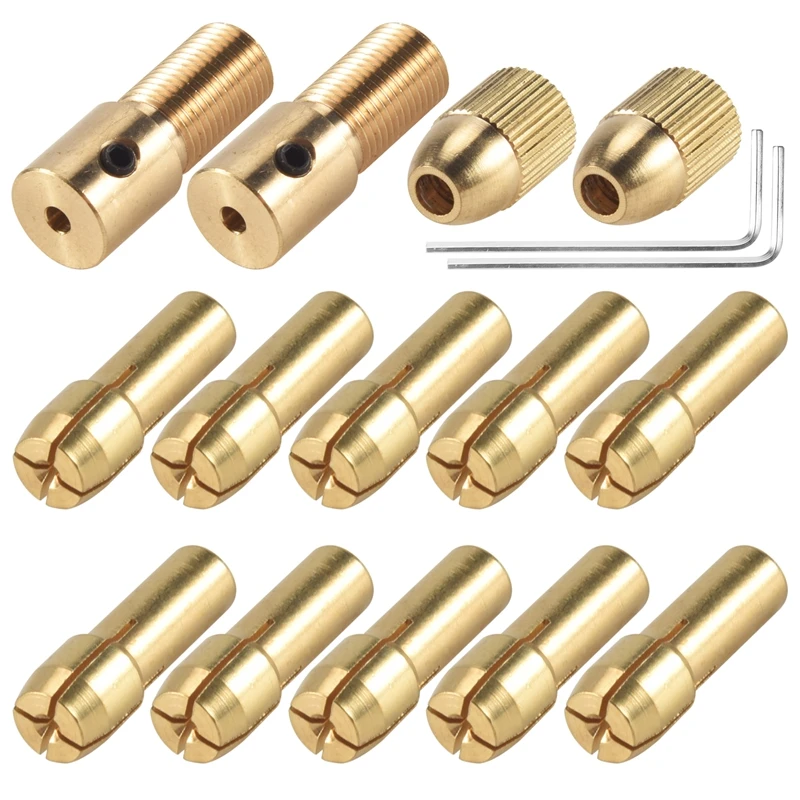 ABNG 14 ظرف مثقاب كهربائي صغير 0.5-3 مم مطحنة كهربائية ظرف نحاسي مجموعة مثقاب عزم الدوران الصغير (مفتاح ربط سداسي)