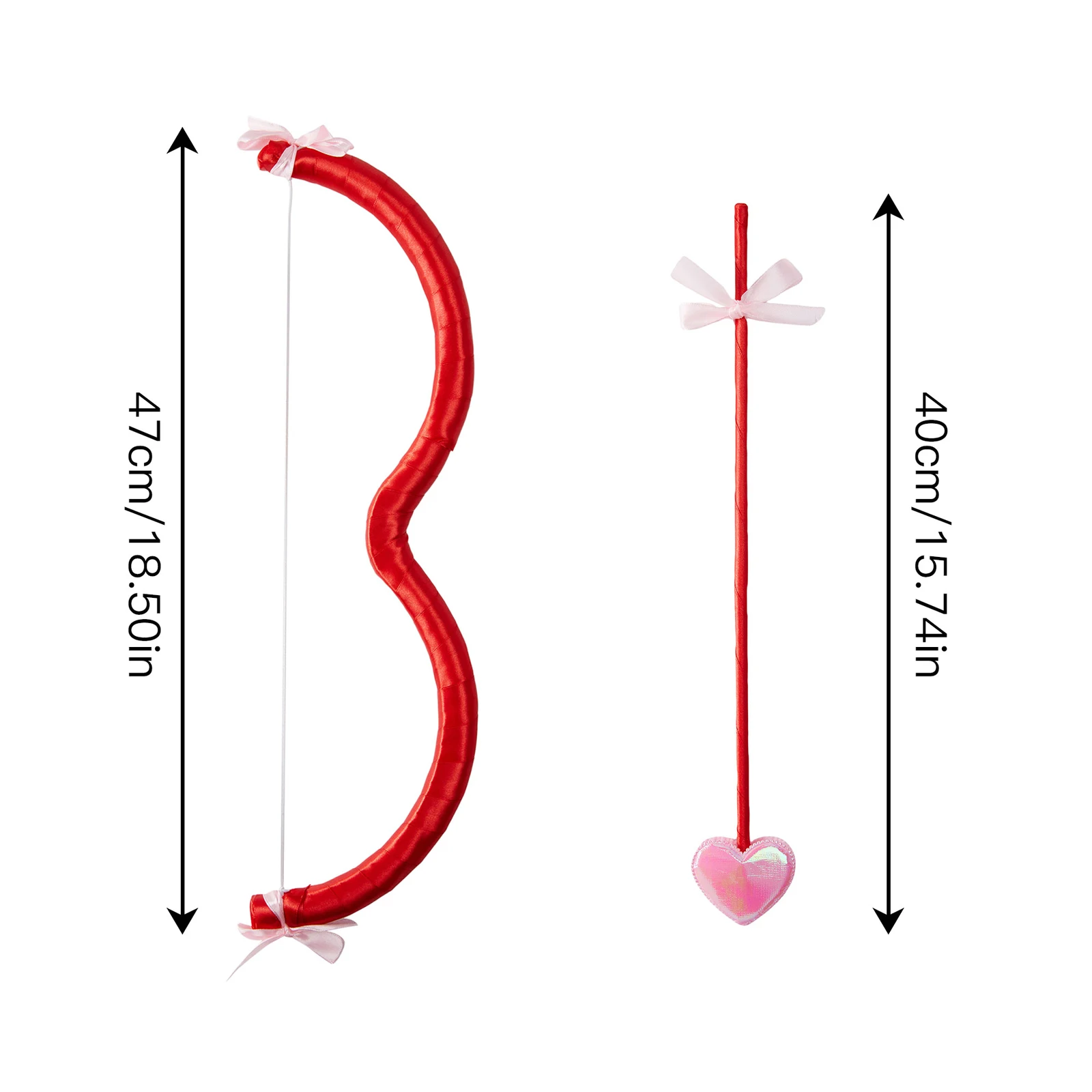 Heziowyun acessório de cupido dos namorados, conjunto de cupido mini arco carido, fantasia de cupido dos namorados, presente de festa para homens, mulheres e crianças