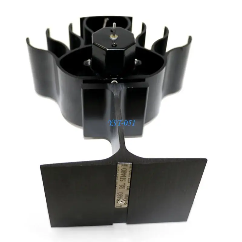 E15A 6 شفرات موقد مروحة المنزل الموقد مروحة كفاءة توزيع الحرارة هادئة موقد الخشب مروحة صغيرة هدية مثالية للمنزل