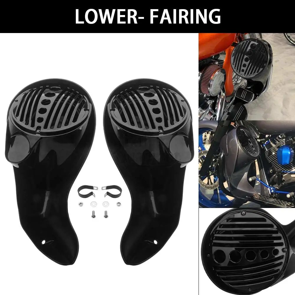 

Motorcycle Accessories Lower-Fairing With Speaker Grills Cover ABS Plastic Black For Harley-Davidson 1993 to 2023 Touring models