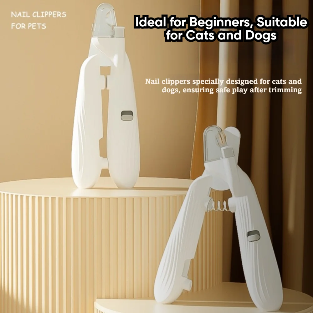 

Painless Design LED Light Pet Nail Clipper Safe Splash-Protection Dog Nail Trimmer Over-Cut Prevention Labor-Saving