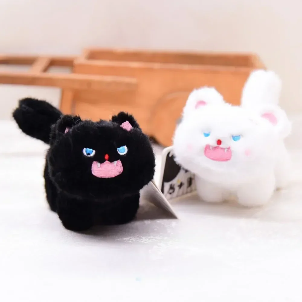 Creative Clockwork Tail Movable Plush Cat Decompression Toy Exquisite Keychain Backpack Pendant Gift