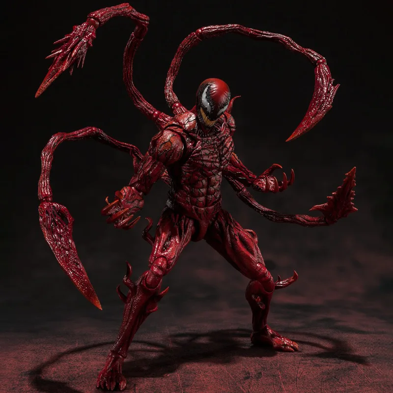 21cm SHF Marvel Venom 2 Soul Limited Symbiotic Slaughter Carnage Anime Mobile Handmade Doll Model Collection Ornament Gift