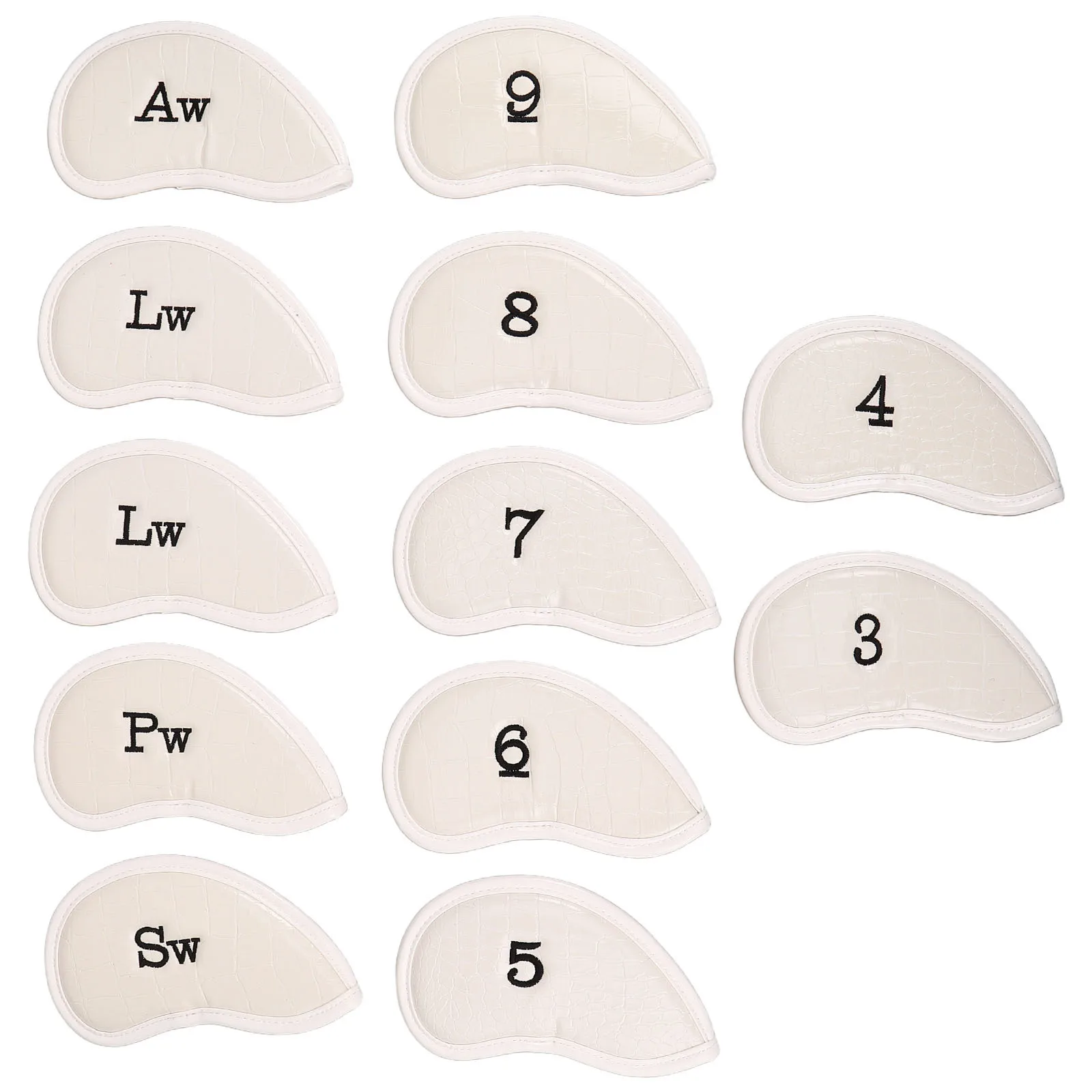 

12Pcs Golf Club Head Cover Set PVC Iron Covers Golf Protective Driver Fairway Wood Putter Headcovers for Men Women Complete