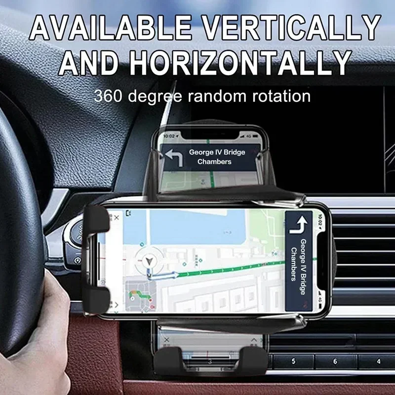 VIKEFON Car Wireless Charger Car Phone Holder for iPhone 17-12 Max 11 Pro X MAX 8 7 Plus Intelligent Infrared Phone Holder