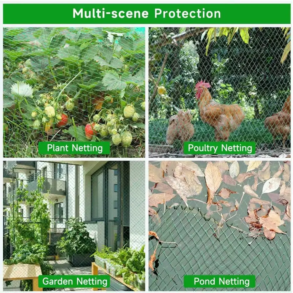 Durable Green Woven Mesh Garden Netting For Protecting Plants Fruits Flowers And Trees From Birds Deer And  Animals Stretchable