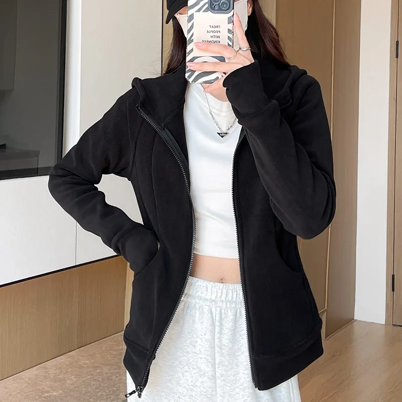 Fleece Sweatshirt With Hat Womens Print Hoodies Fall Distressed Gothic Texture Unique Campus Multi-Color Cozy Punk-Style Daily